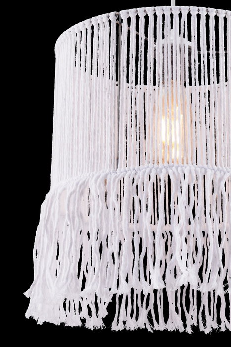 Opviq Ness Macrame Lámpara de Araña Blanca
